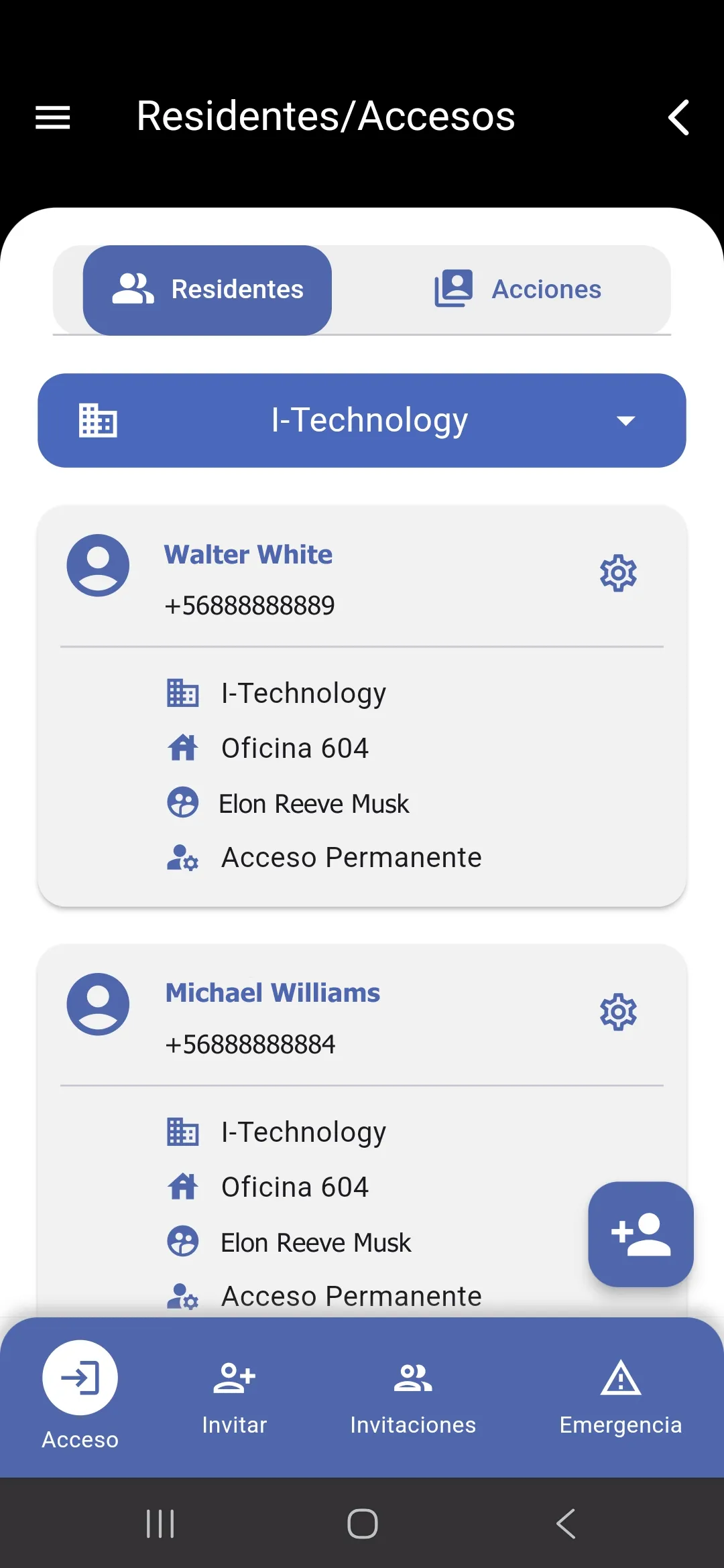App QuéHay! para el control de acceso a condominios.
